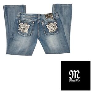 Miss Me Boot Cut Western Bling Jeans Womens Size 33 Rodeo Southwestern